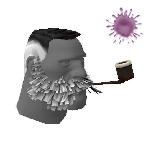 Strange Lord Cockswain's Novelty Mutton Chops and Pipe