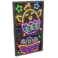 Neon Rise Sheet Metal Door