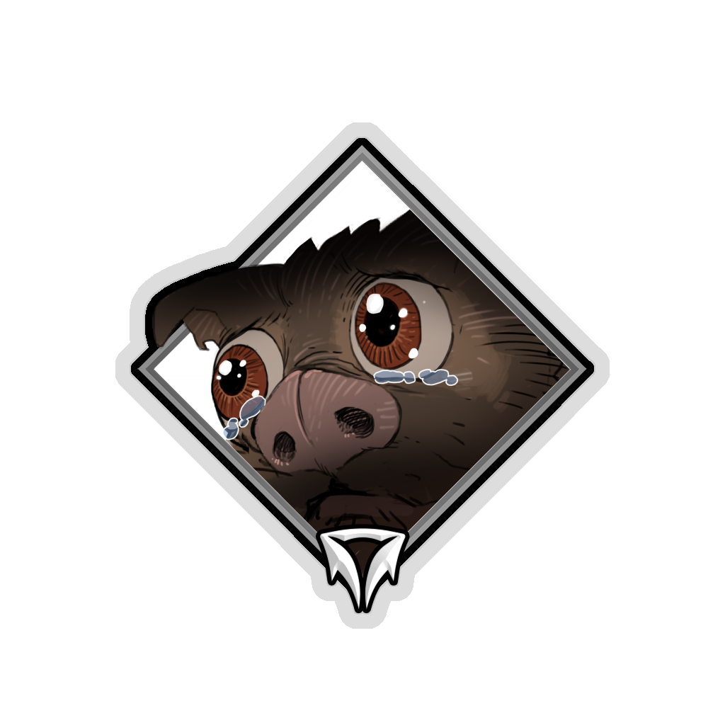 Glitter Crownfall Sticker - Sad Snotty