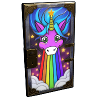 Rainbow Pony Metal Door